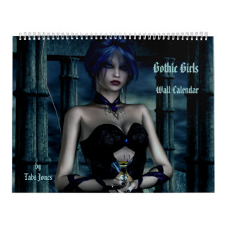 Imaginaire de filles gothiques 3D Calendrier mural