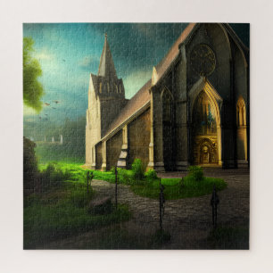 Imaginaire de l'église personnalisée Art 02 puzzle