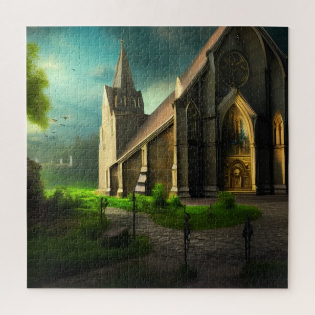 Imaginaire de l'église personnalisée Art 02 puzzle (Vertical)