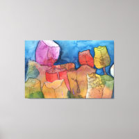 Imaginaire de tulipe Toile Abstraite multicolore