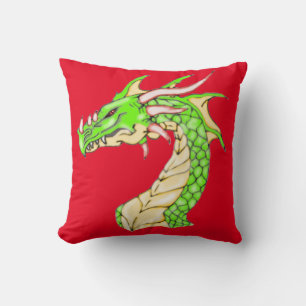 Imaginaire Dragon Carré rouge Jeu Oreiller