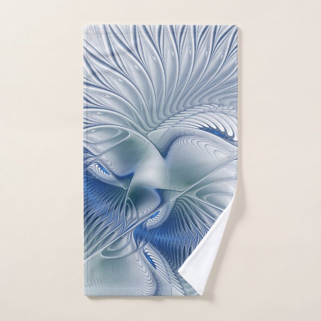Imaginaire dynamique tons bleus Abstraits Art frac (Serviette à main)