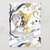 *~* Imaginaire Fairy Baby shower Invitation Lune