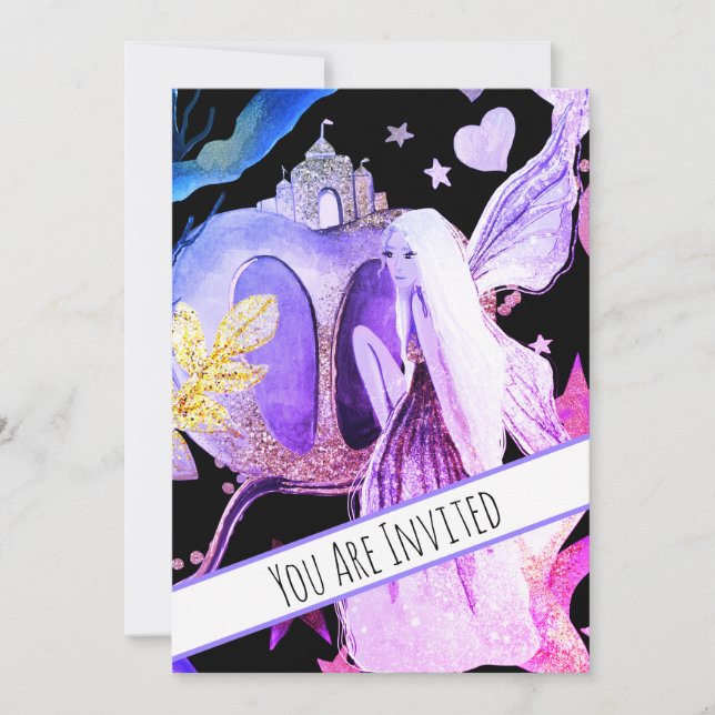 *~ Imaginaire Fairy Castle Baby shower Invitation (Devant)