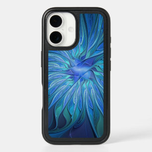 Imaginaire Fleur Bleue Motif, Art Fractal Abstrait
