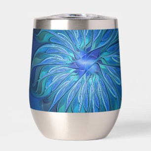 Imaginaire Fleur Bleue Motif, Art Fractal Abstrait