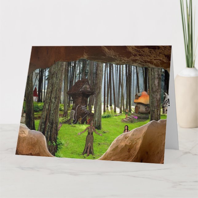 IMAGINAIRE FORESTIER POUR SA CARTE D'ANNIVERSAIRE (Devant)
