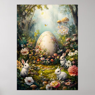 Imaginaire Forêt Nature Oeuf de Pâques Poster