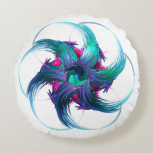 Imaginaire fractal torse Coussin rond