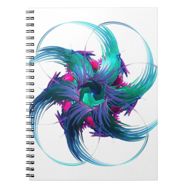 Imaginaire Fractale Tourne Carnet Spiral (Devant)