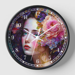 Imaginaire Glam Femme Pop Art Horloge