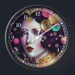 Imaginaire Glam Femme Pop Art Horloge<br><div class="desc">Produits d'art Imaginaire de The Lunarium.</div>
