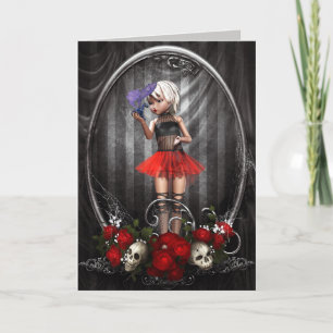 imaginaire goth doll fille carte de voeux