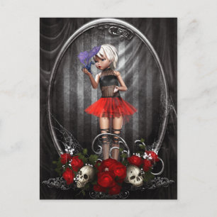 imaginaire goth fille carte postale