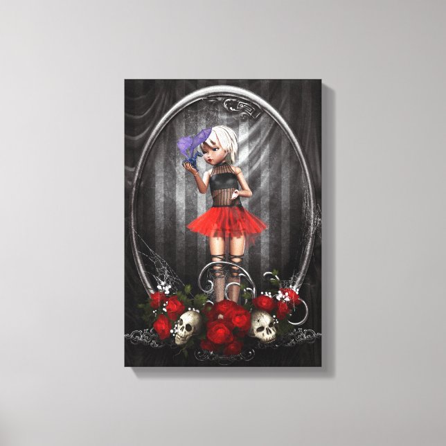 imaginaire goth poupée fille toile art (Recto)