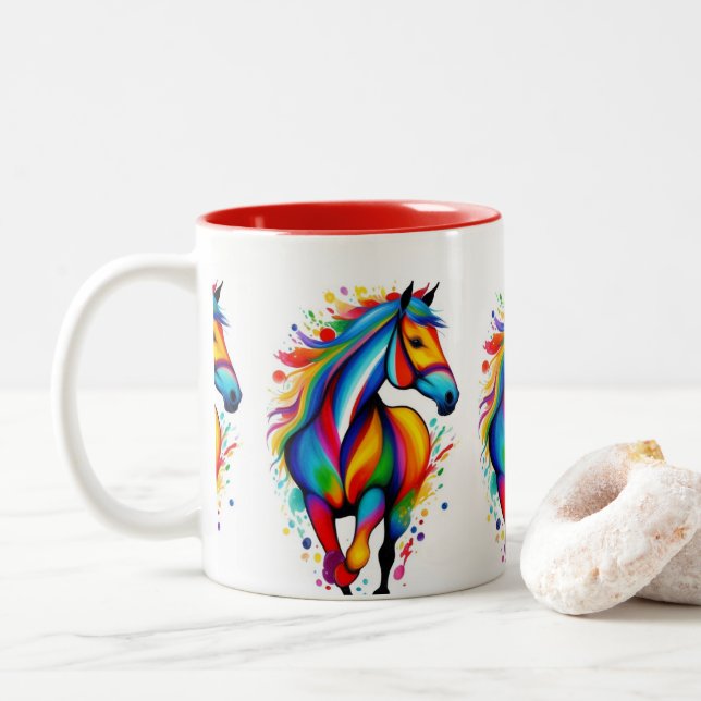 Imaginaire Horse Art Mug (Avec donut)