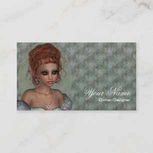 Imaginaire Joli rousse Carte de visite de fée