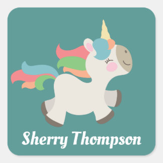 Imaginaire licorne ajouter nom autocollant