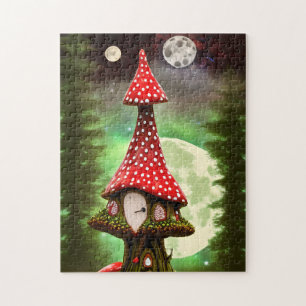 Imaginaire lunaire Maison de champignons - Puzzle 
