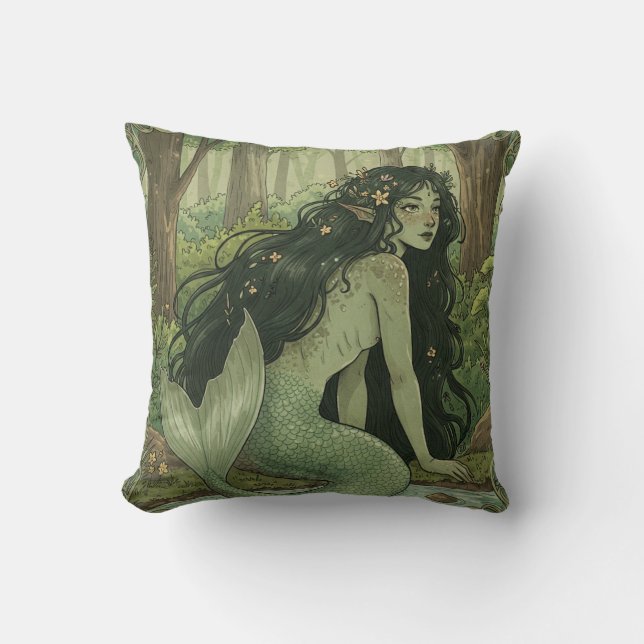 Imaginaire Mermaid Forest Mavka Coussin (Recto)