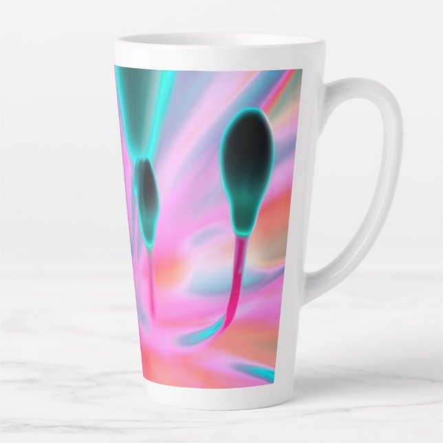 Imaginaire Orchidée Bud Print Latte Mug (Droite)