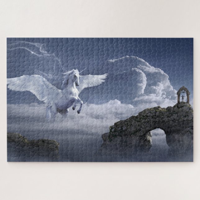 Imaginaire Pegasus Cheval Blanc Jigsaw Puzzle (Horizontal)