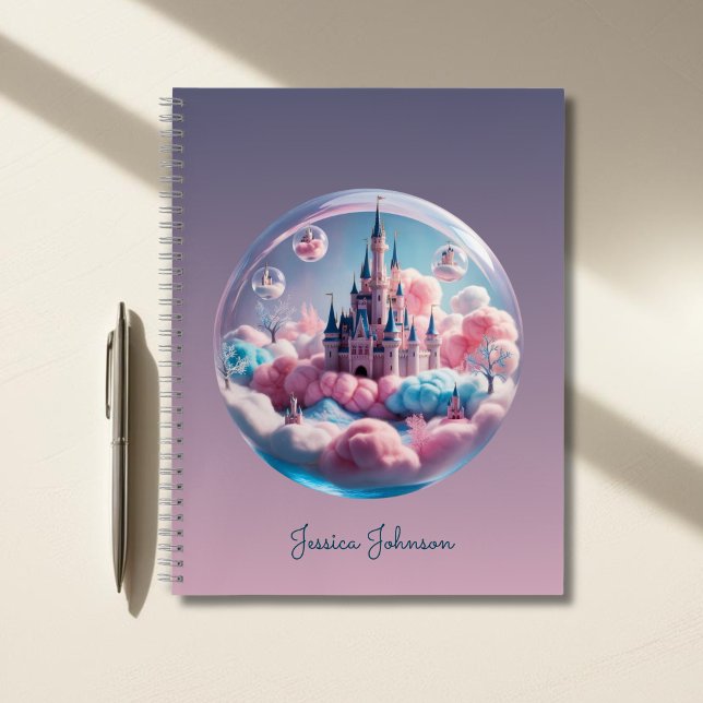 Imaginaire personnalisé Carnet de château pour fil (Personalized Fantasy Castle Notebook for Girls)