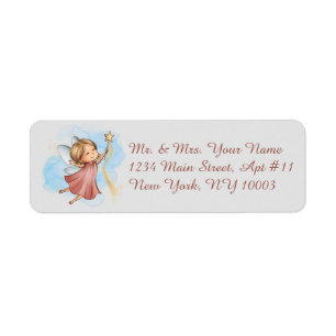 Imaginaire Rose Fairy Grey Étiquettes de adresse