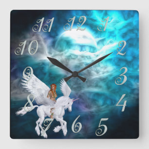 Imaginaire Sky Pegasus Horloge murale
