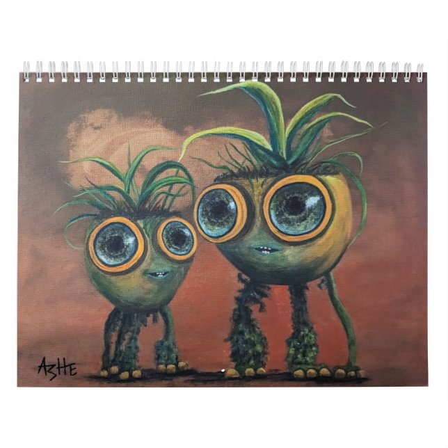 Imaginaire Surréalisme lunaire 12 mois Calendrier (Protection)