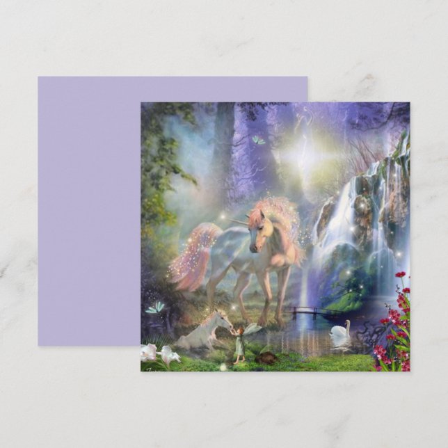 Imaginaire Unicorn maman et bébé (Devant / Derrière)