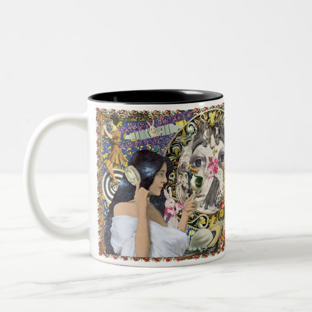 Imaginarium Antiquaire Collage Mug à deux tons (Gauche)