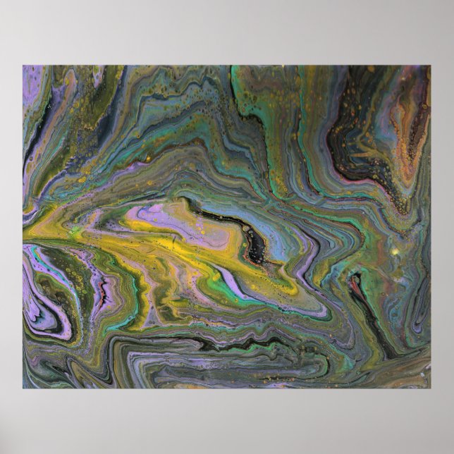 Imagination 1 Abstraite Acrylique Poster Imprimer (Devant)