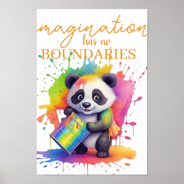 Imagination Has No Boundaries — Kids’ Room Poster (Devant)