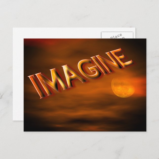 Imagine Carte Postale Inspirante Ciel Fantastique (Devant / Derrière)