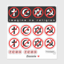Imaginez Aucun Sticker Anti-Communiste Religion