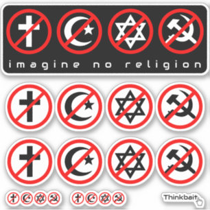 Imaginez Aucun Sticker Anti-Communiste Religion