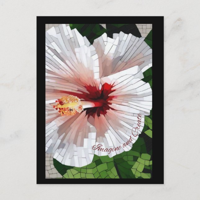 Imaginez et créez une carte postale de fleur en mo (Devant)