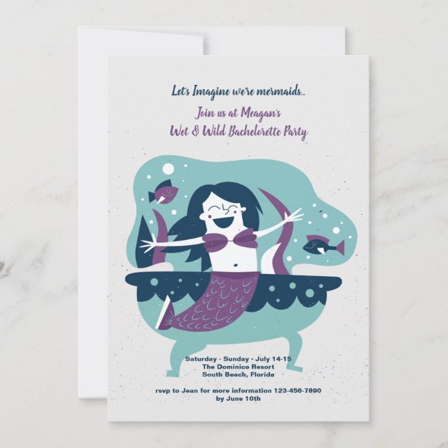Imaginons les invitations à la fête de bachelorett (Devant)