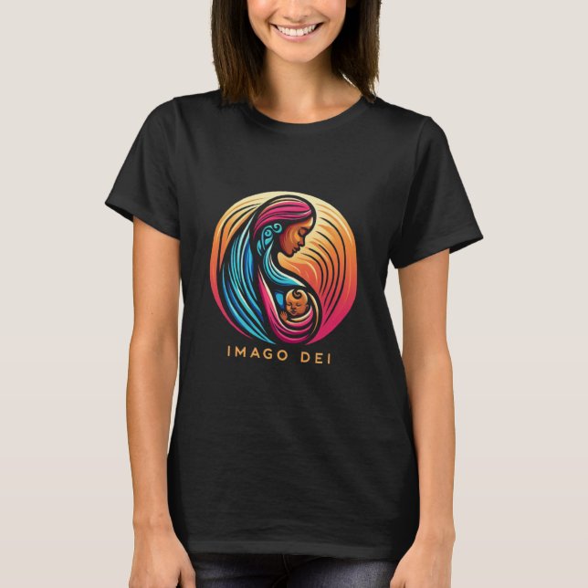 Imago Dei Image du T-shirt de base féminin de Dieu (Devant)