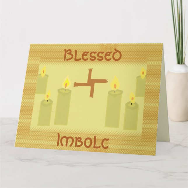 Imbolc Blessings, Carte de voeux St Brigid Cross (Devant)