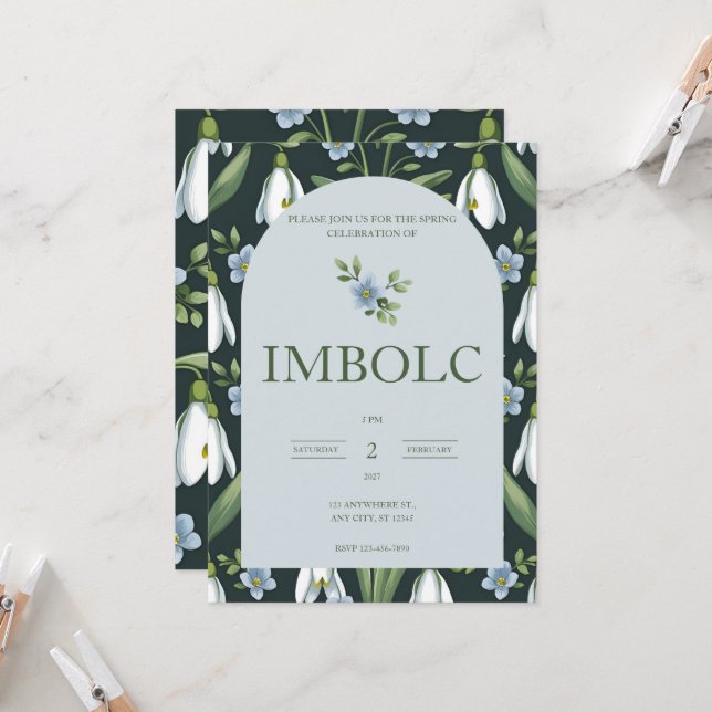 Imbolc | Invitation pour la Roue de l'Année (Devant/Arrière en situation)