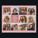 Imitation Canevas 11 Photo Grid nom de boîte industrielle - corail<br><div class="desc">Utilisez jusqu'à 11 photos de téléphone carré ou selfie pour créer un cadeau unique et personnel. Si vous avez besoin d'ajuster les images,  cliquez sur l'outil personnaliser pour apporter des modifications.</div>