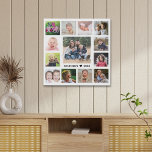 Imitation Canevas 13 Collage de photos de famille Créez votre propre<br><div class="desc">Créez votre propre photo collage faux enveloppé impression de toile avec 13 de vos photos préférées sur un arrière - plan blanc.Personnalisez avec le nom de famille et la date établie.</div>