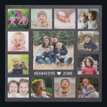 Imitation Canevas 13 Collage de photos de famille Créez votre propre<br><div class="desc">Créez votre propre photo collage faux emballage papier de toile avec 13 de vos photos préférées sur un arrière - plan Chalkboard.Personnalisez avec le nom de famille et la date établie.</div>