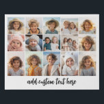 Imitation Canevas 15 Grille de collage photo - Texte de script - noi<br><div class="desc">Utilisez 15 photos pour créer un collage photo personnel mur art. Cette disposition moderne et propre comprend un bloc de texte script pour ajouter un nom de famille ou d'autres informations. La couleur et les polices arrière - plans peuvent être modifiées dans la zone personnaliser. ***Pour obtenir les meilleurs résultats...</div>
