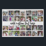 Imitation Canevas 28 Grille de collage photo - Texte de script - noi<br><div class="desc">Utilisez 28 photos CARRÉS pour créer un collage photo personnel. Cette disposition moderne et propre comprend un bloc de texte dans une police de script moderne pour ajouter un nom de famille ou un nom. La couleur de l'arrière - plan peut être modifiée dans la zone personnaliser. ***Pour obtenir les...</div>