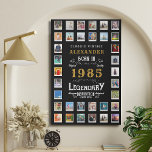 Imitation Canevas 40e anniversaire né 1985 Photos de famille Collage<br><div class="desc">Donnez à cette personne spéciale un cadeau qu'elle aimera et chérira pour toujours : une grande impression de toile d'anniversaire personnalisée ! Notre impression unique et élégante comprend un éventail de vos photos préférées et comprend le nom et l'année du récipiendaire de l'anniversaire. Parfait pour égayer n'importe quel espace, ce...</div>