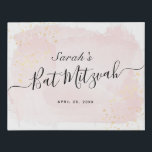 Imitation Canevas Affiche de bienvenue Bat mitzvah Aquarelle rose x<br><div class="desc">Ce bat mitzvah chic et élégant signe d'accueil/connexion à bord/toile d'art dispose d'un arrière - plan blanc avec des touches de pinceau rose vif en aquarelle et des plaques d'or faux. Personnalisez-le selon vos besoins. Vous pouvez trouver d'autres produits correspondants dans mon magasin.</div>