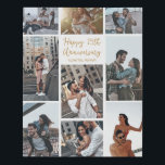 Imitation Canevas Anniversaire romantique Personnalisé Photo moderne<br><div class="desc">Chic personnalisable photo collage fausse toile imprimé pour votre mari,  femme,  petite amie ou petit ami à votre anniversaire. Ajoutez 9 de vos photos préférées,  fiançailles ou mariage et commandez cette impression comme cadeau de décoration murale romantique pour votre partenaire. Un beau cadeau personnalisé plein de souvenirs.</div>
